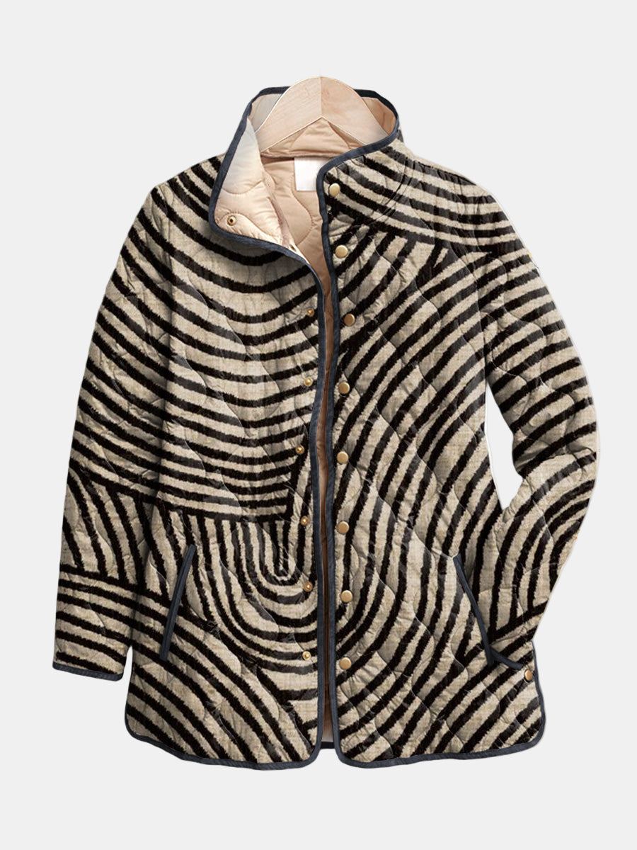 Sylvie | Circle-Print Quilted Jacket