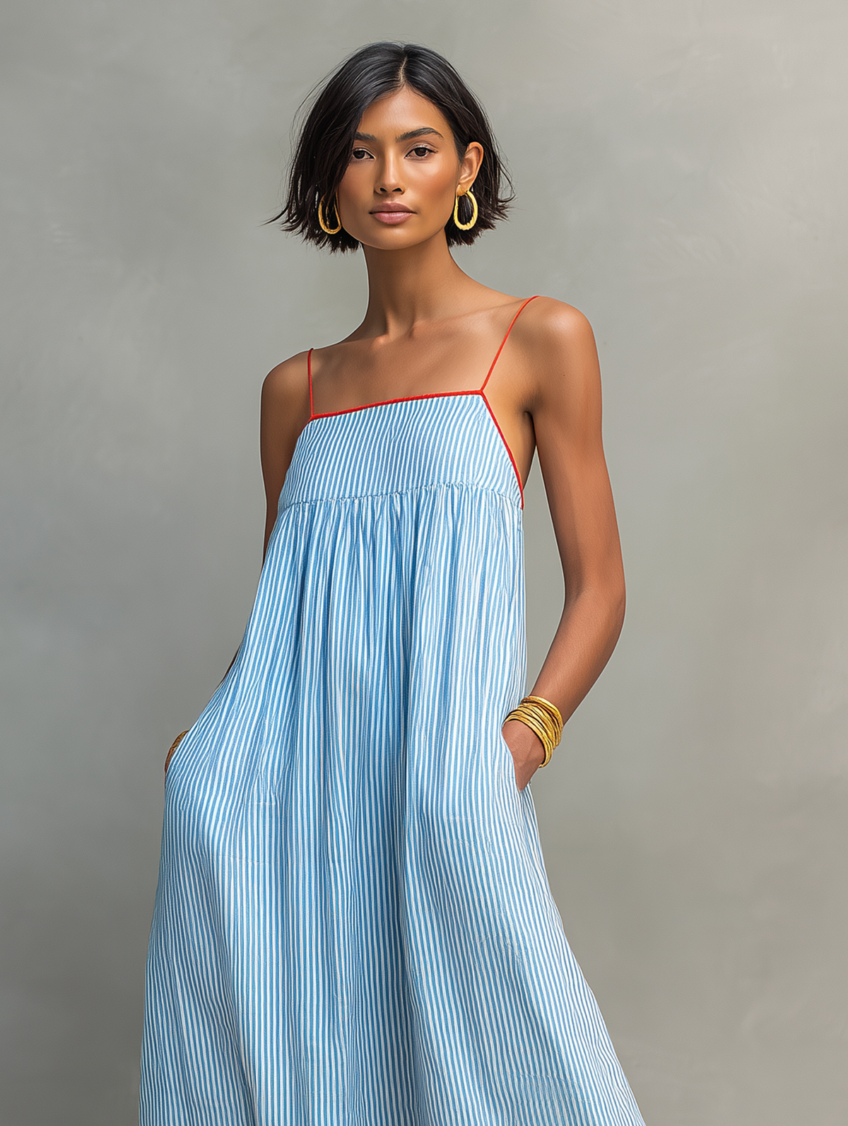 June's | Striped Maxi Dress