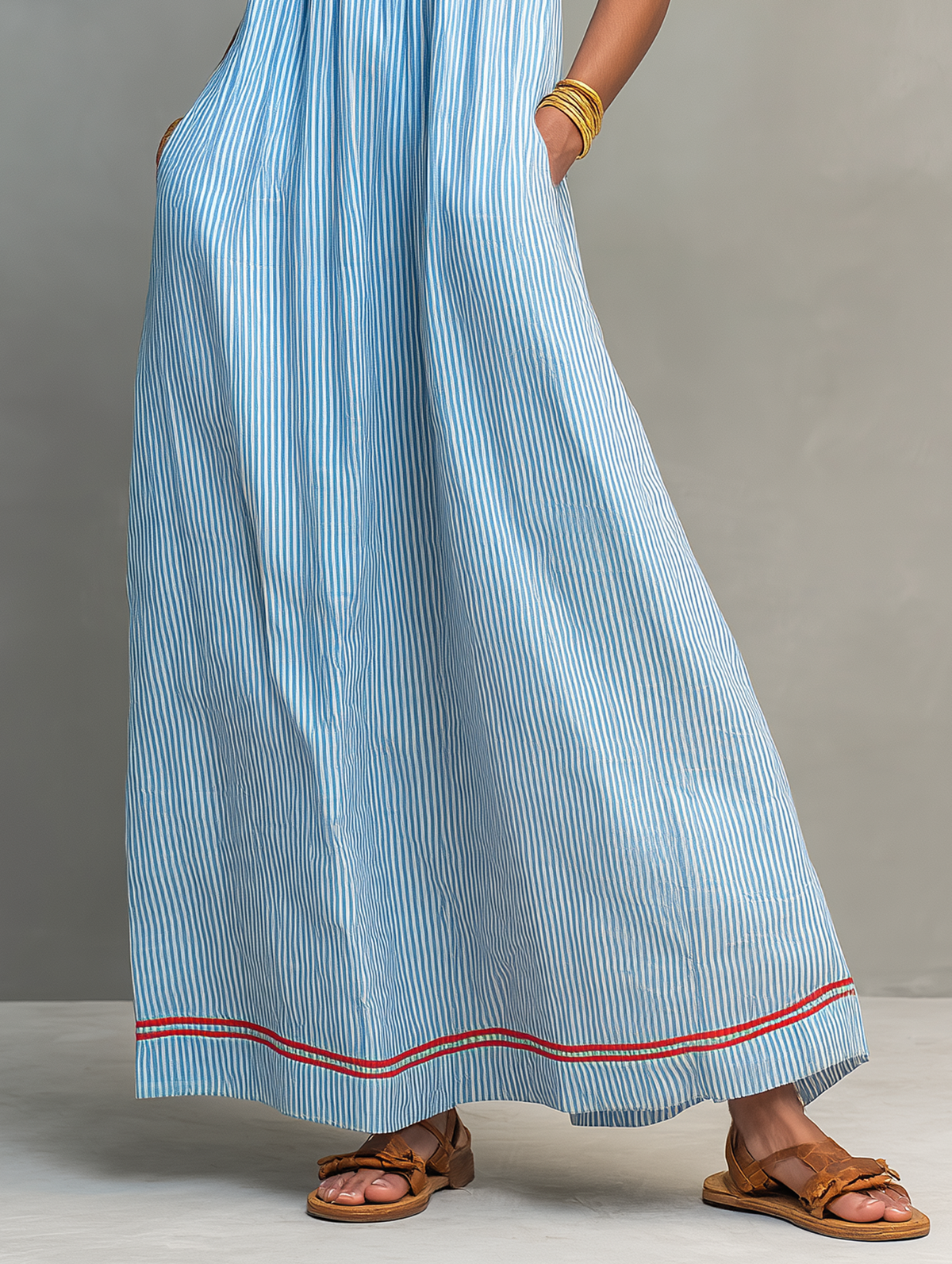 June's | Striped Maxi Dress