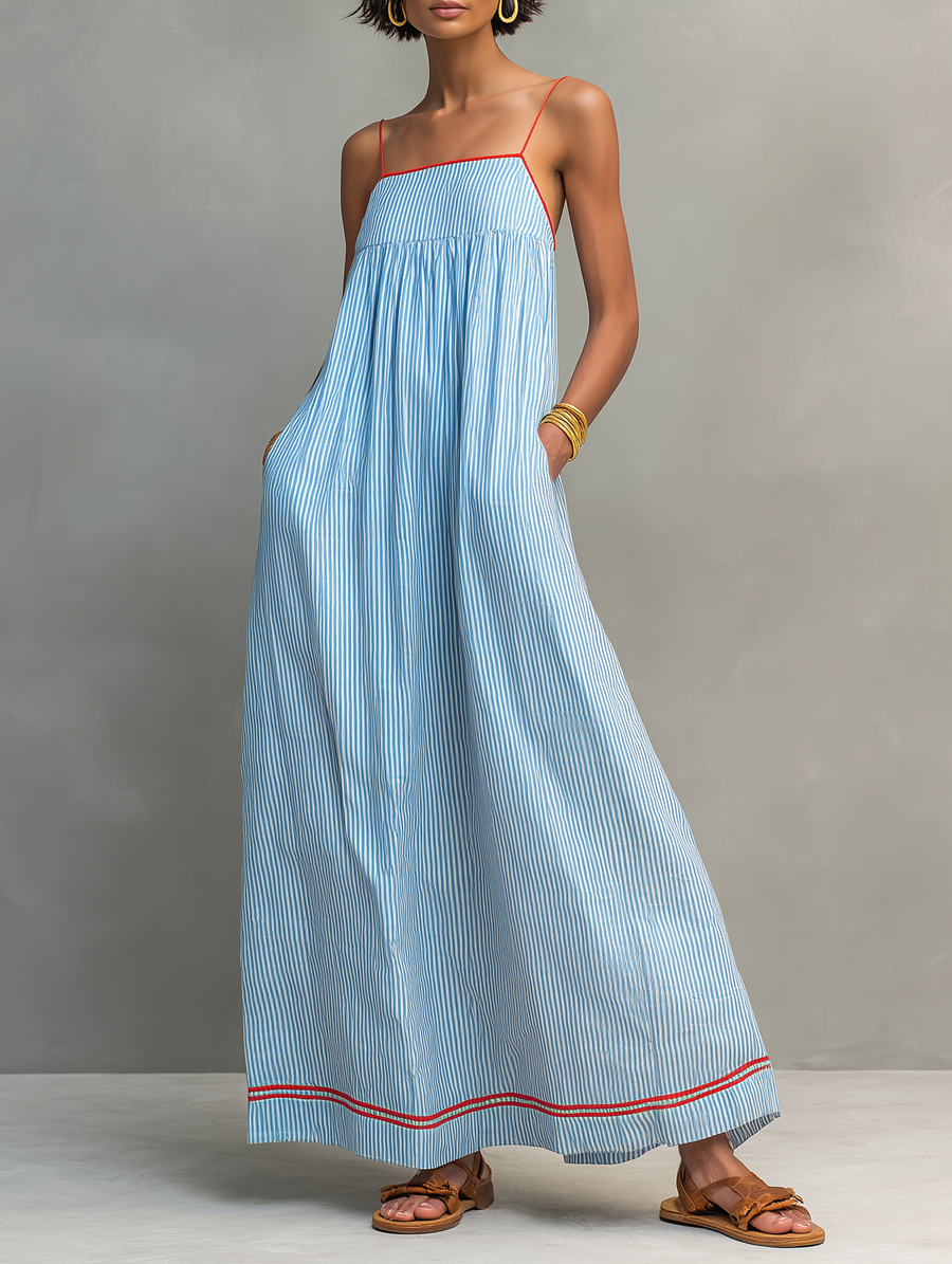 June's | Striped Maxi Dress
