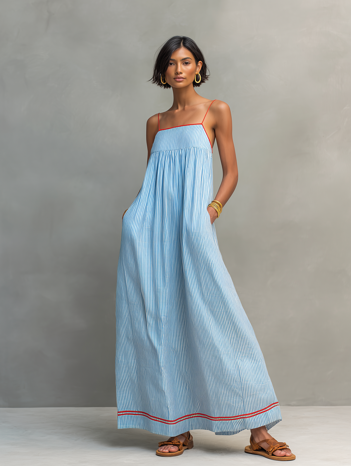June's | Striped Maxi Dress