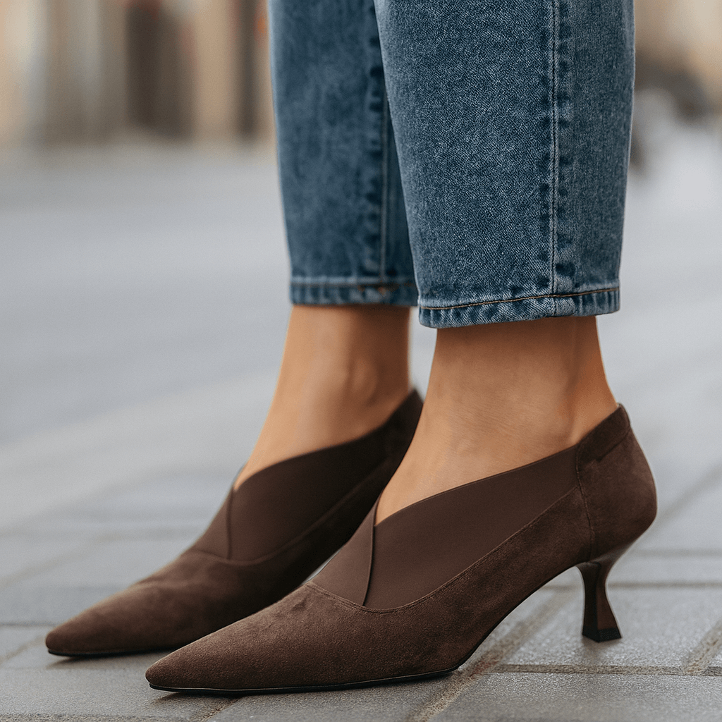 Elara Suede Heels