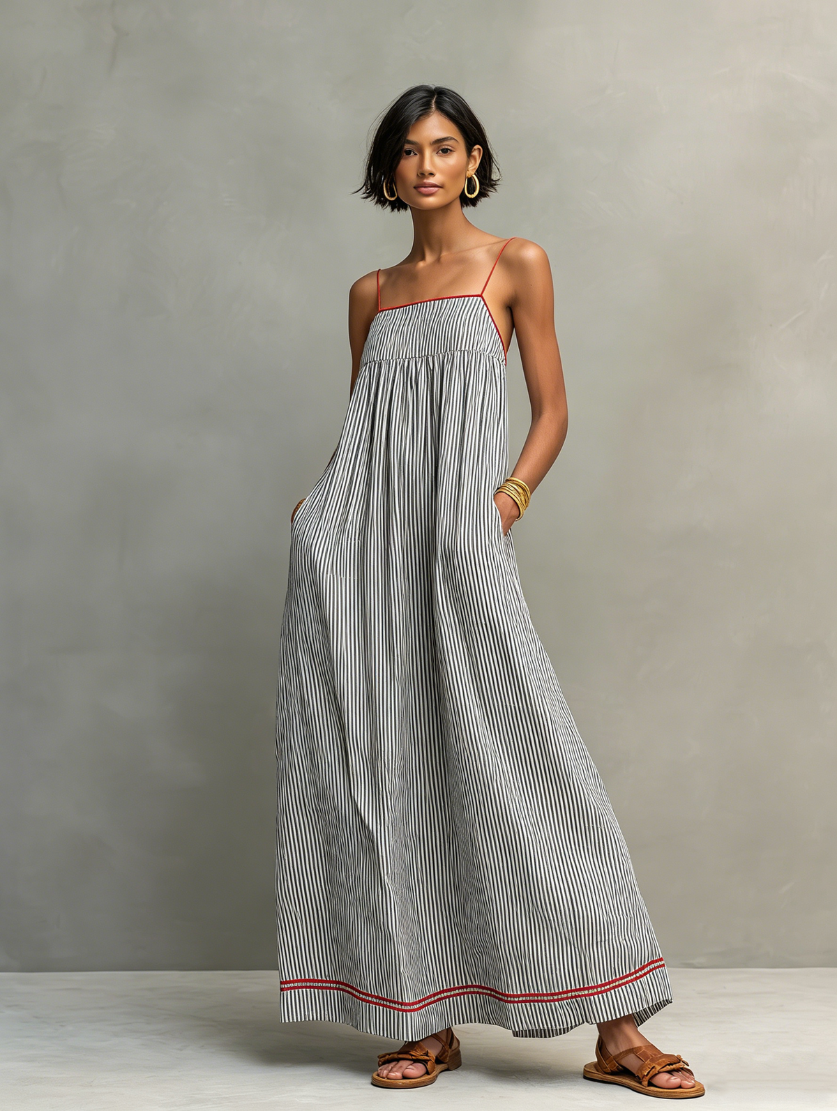 June's | Striped Maxi Dress
