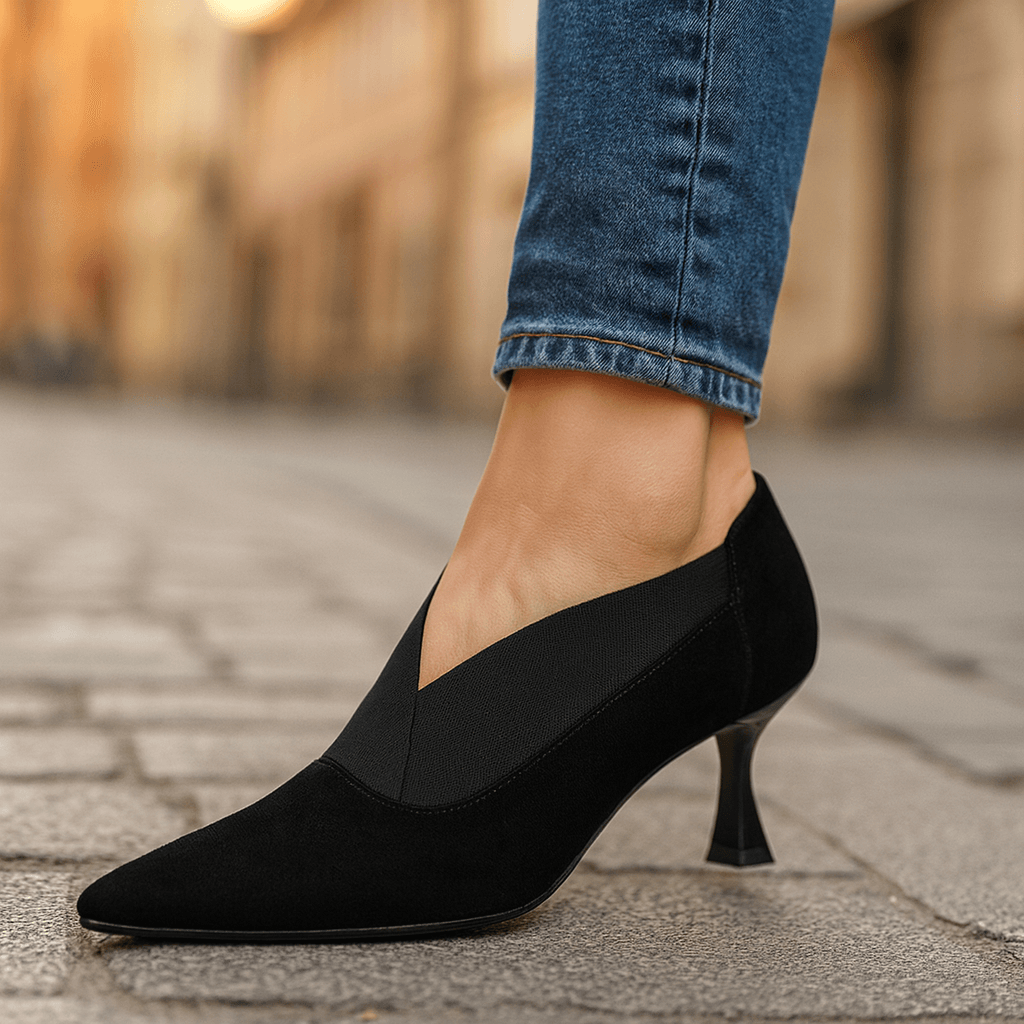 Elara Suede Heels