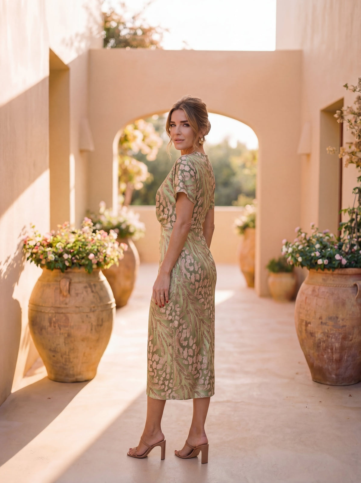 Stella - Copper Midi Dress