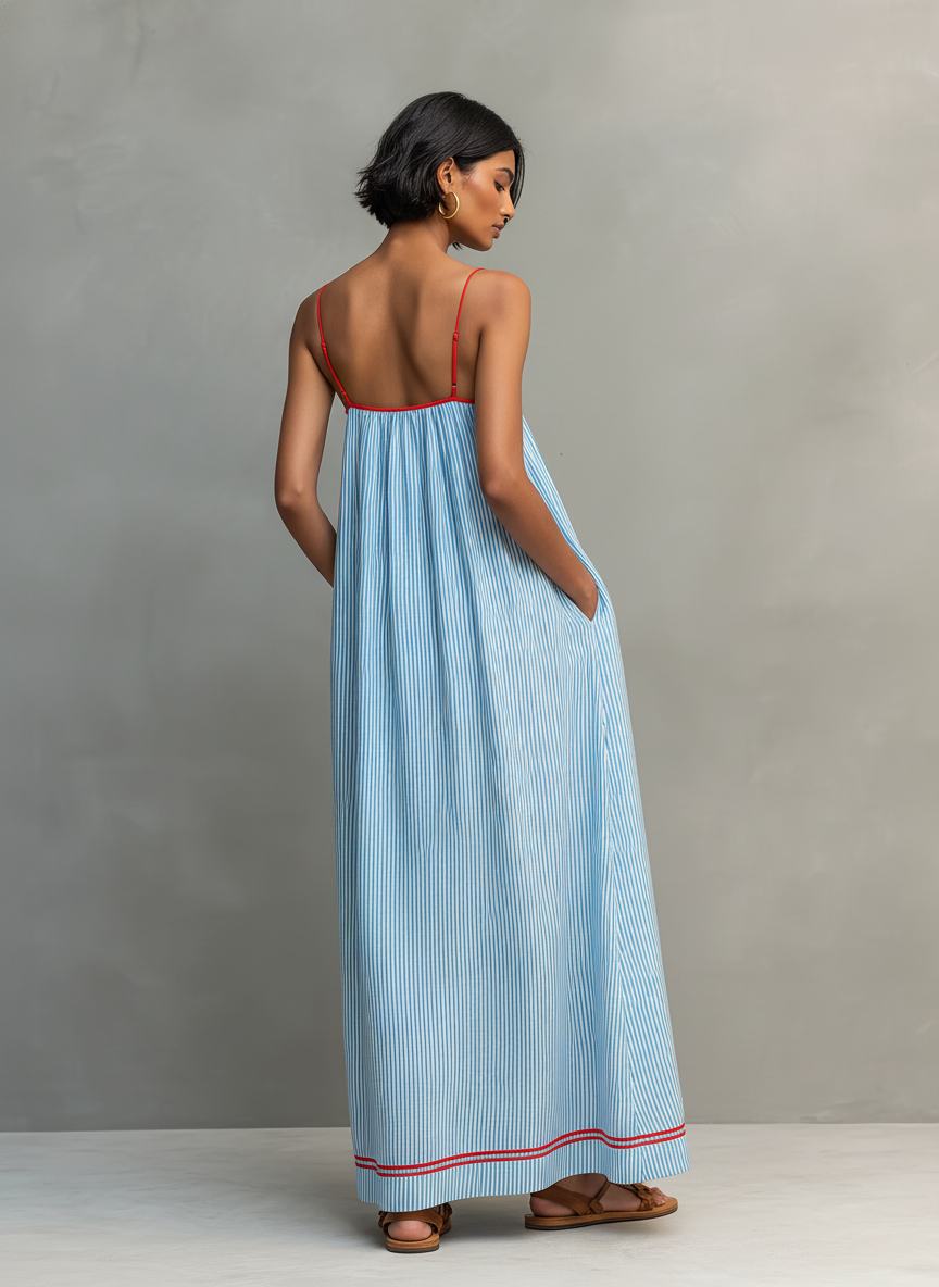 June's | Striped Maxi Dress