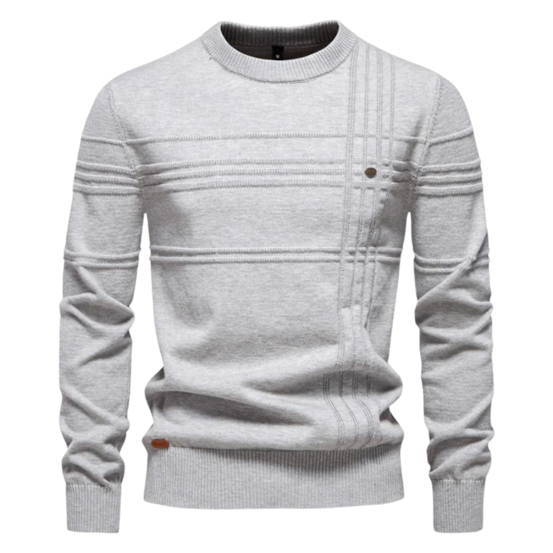 Laluna® | Katoenen Herentrui Met Streepdesign